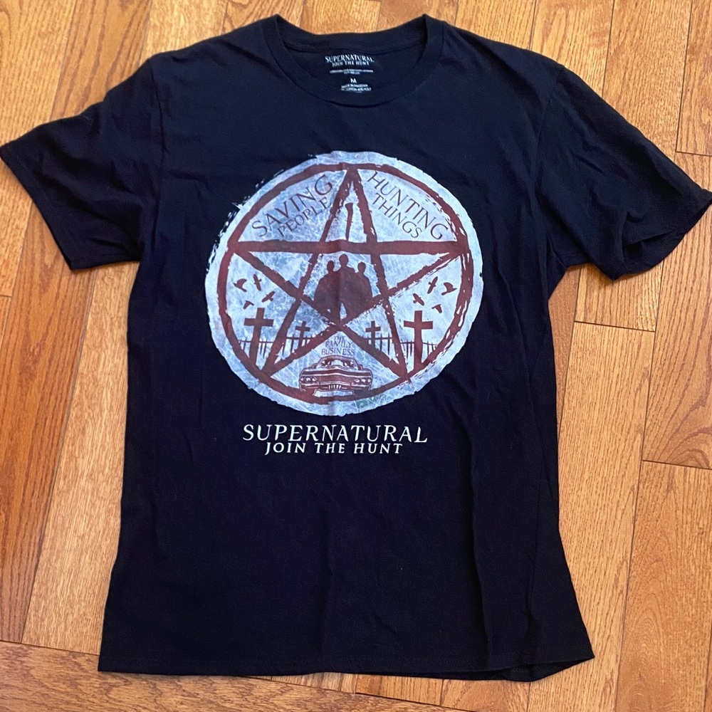 Supernatural Join The Hunt T-Shirt Medium Black 60% Cotton 40% Poly